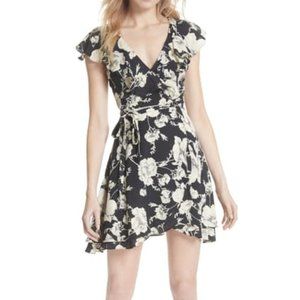 Free People French Quarter Print Wrap Mini Dress